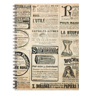 Cuaderno Página de un periódico con publicidad - Enfermedad