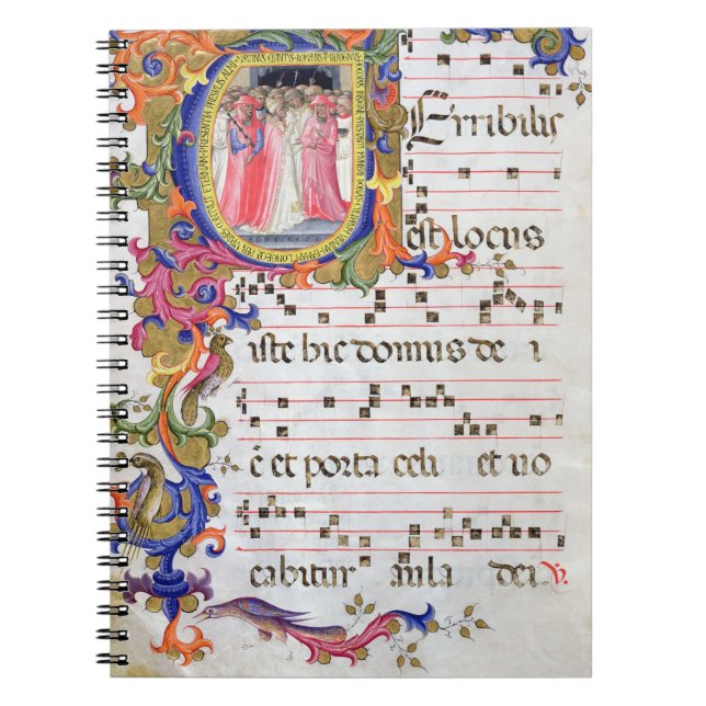 Cuaderno Página del ms 557 f.61v con "U inicial (Frente)