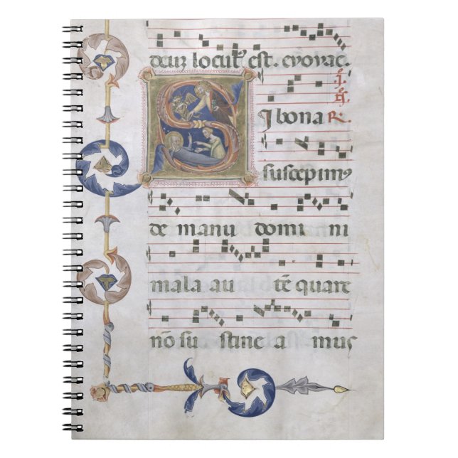 Cuaderno Página del ms 564 f.13v con "S inicial (Frente)