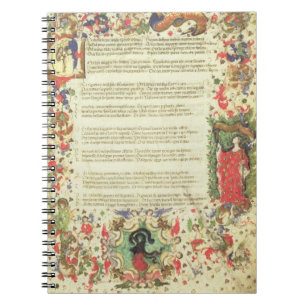 Cuaderno Página ilustrada de Triumph por Petrarch (minuto