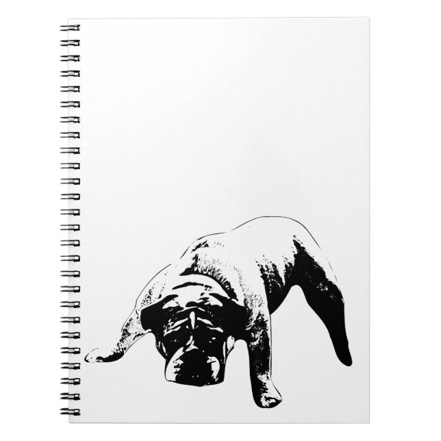 Cuaderno Páginas de foco de bulldog (Frente)