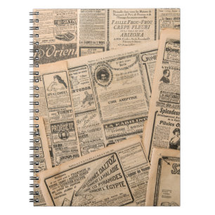 Cuaderno Páginas de periódicos con publicidad antigua. Vint