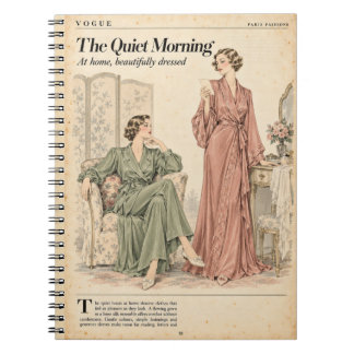 Cuaderno Páginas de revistas de moda vintage, estilo antigu
