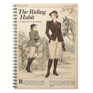 Cuaderno Páginas de revistas de moda vintage, estilo antigu