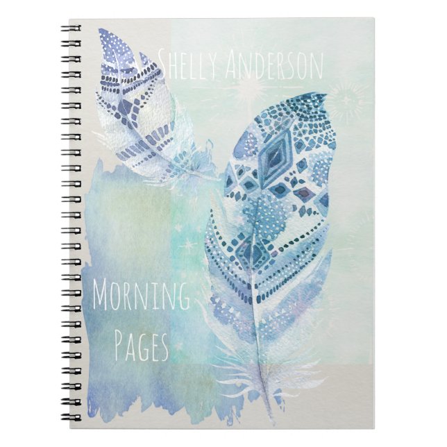 Cuaderno Páginas matutinas de Feather Light (Frente)
