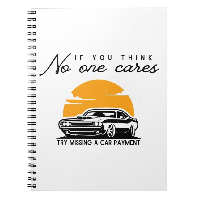 Cuaderno pago de coche sarcasmo (Frente)