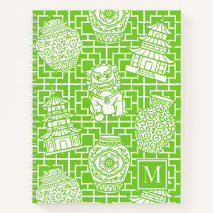 Cuaderno Pagoda Chinoiserie – Jardín Asiático Preppy de Lim