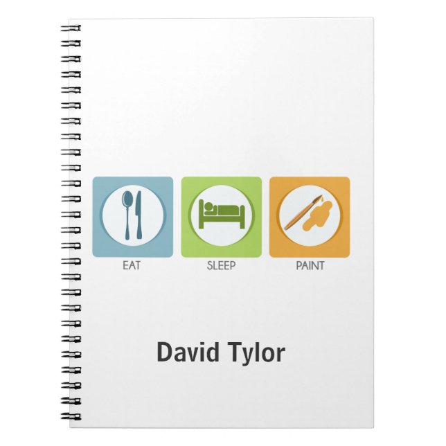 Cuaderno Paint Eat Sleep (Frente)