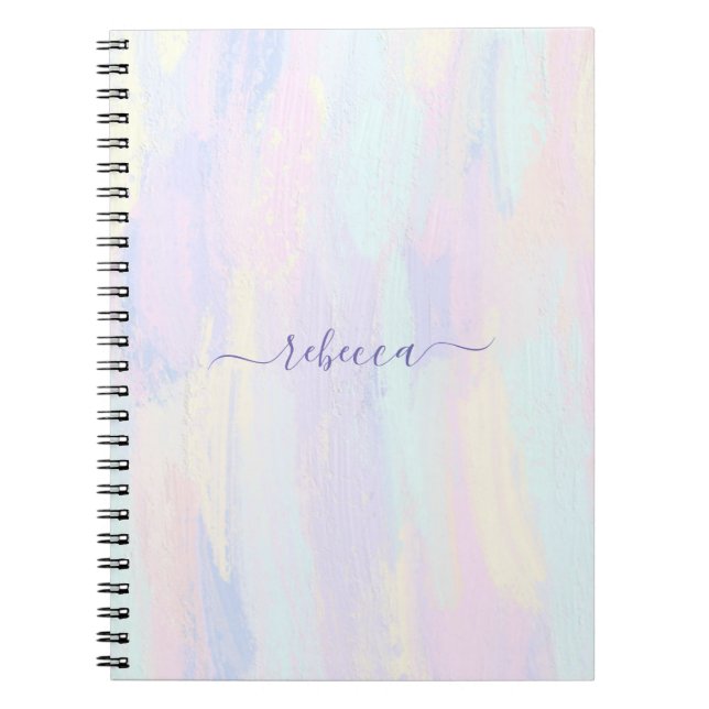 Cuaderno Paint Pastel Strokes Spiral Photo (Frente)