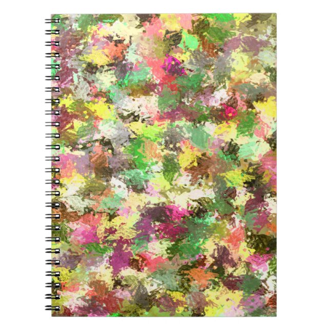 Cuaderno Paint Splatter Autumn Color Leaves Resumen (Frente)