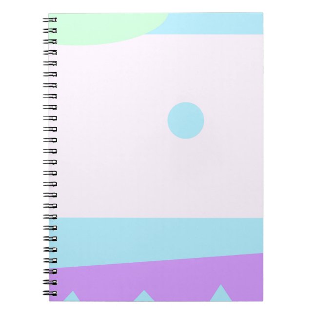 Cuaderno Paisaje abstracto con luna azul - (Frente)