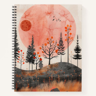 Cuaderno Paisaje abstracto de Boho (13)