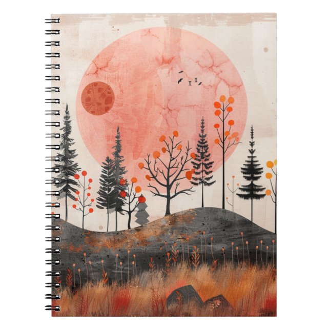 Cuaderno Paisaje abstracto de Boho (13) (Frente)