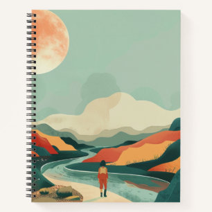Cuaderno Paisaje abstracto de Boho (14)