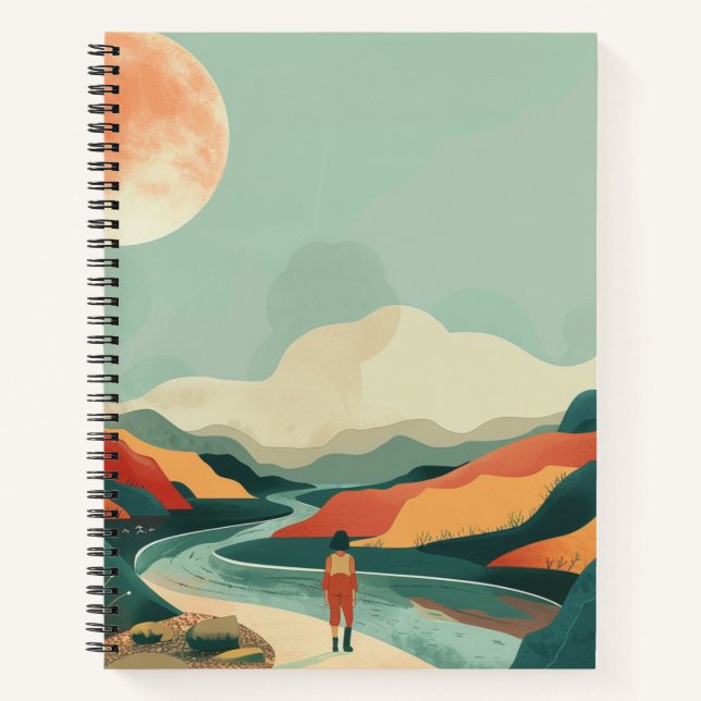 Cuaderno Paisaje abstracto de Boho (14) (Anverso)