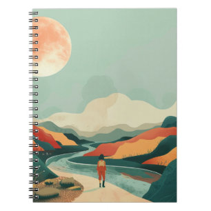Cuaderno Paisaje abstracto de Boho (14)