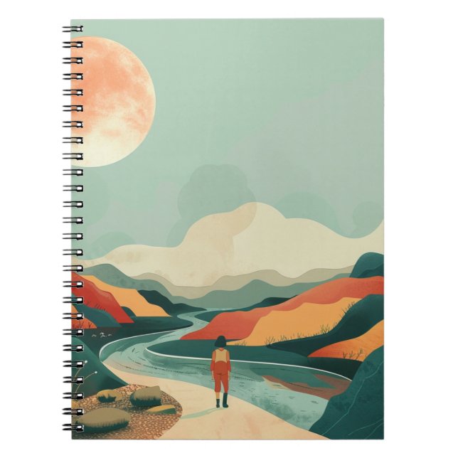 Cuaderno Paisaje abstracto de Boho (14) (Frente)