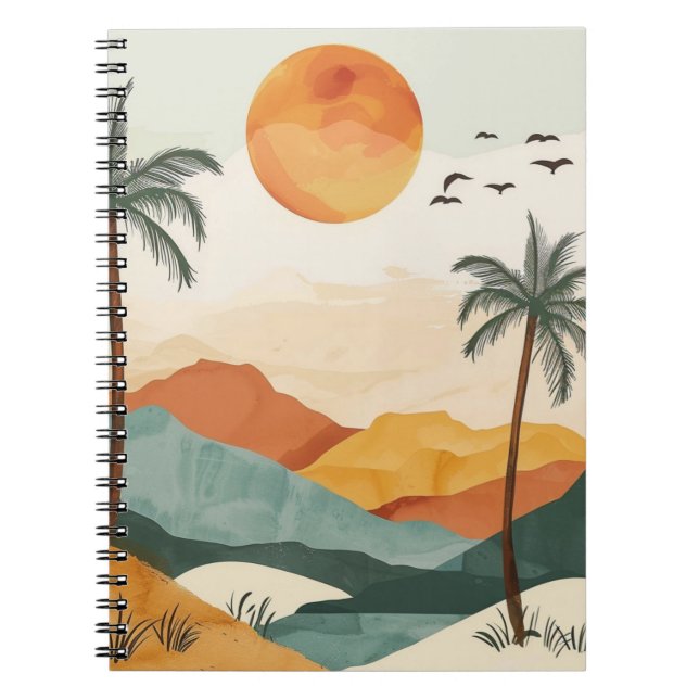 Cuaderno Paisaje abstracto de Boho (16) (Frente)