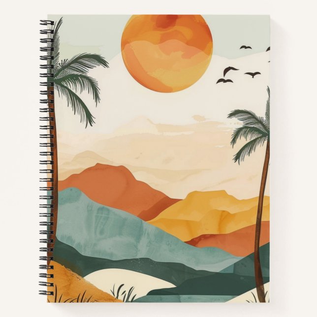 Cuaderno Paisaje abstracto de Boho (16) (Anverso)