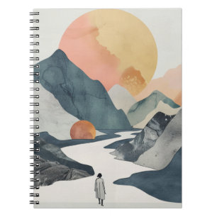 Cuaderno Paisaje abstracto de Boho (2)