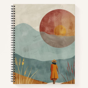 Cuaderno Paisaje abstracto de Boho (23)