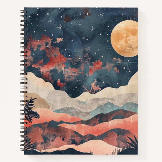 Cuaderno Paisaje abstracto de Boho (24) (Anverso)
