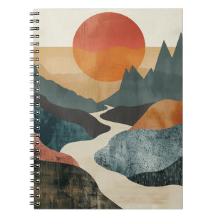 Cuaderno Paisaje abstracto de Boho (5)