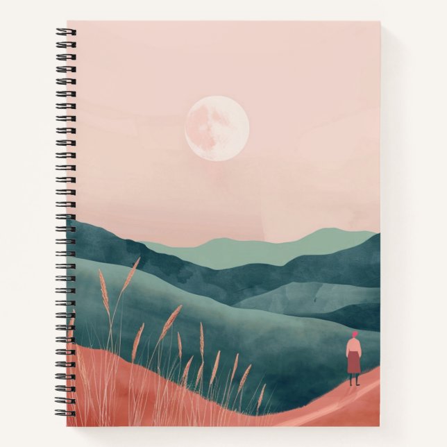 Cuaderno Paisaje abstracto de Boho (7) (Anverso)