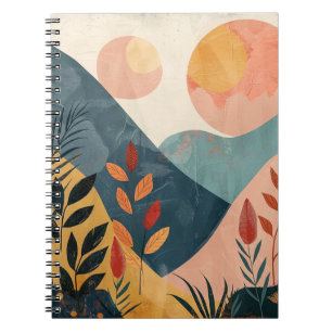 Cuaderno Paisaje abstracto de Boho (8)