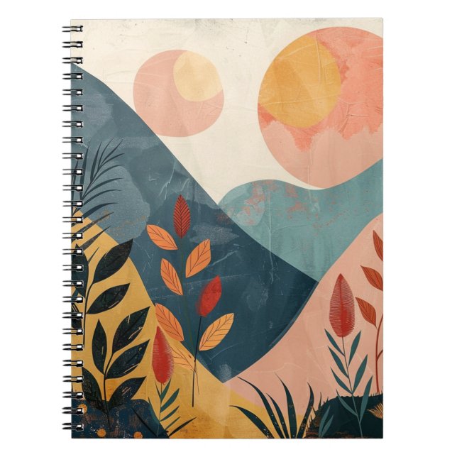 Cuaderno Paisaje abstracto de Boho (8) (Frente)