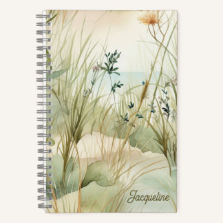 Cuaderno Paisaje acuático de la playa del Océano Atlántico