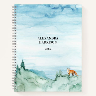 Cuaderno Paisaje acuático Naturaleza de los bosques de Fox