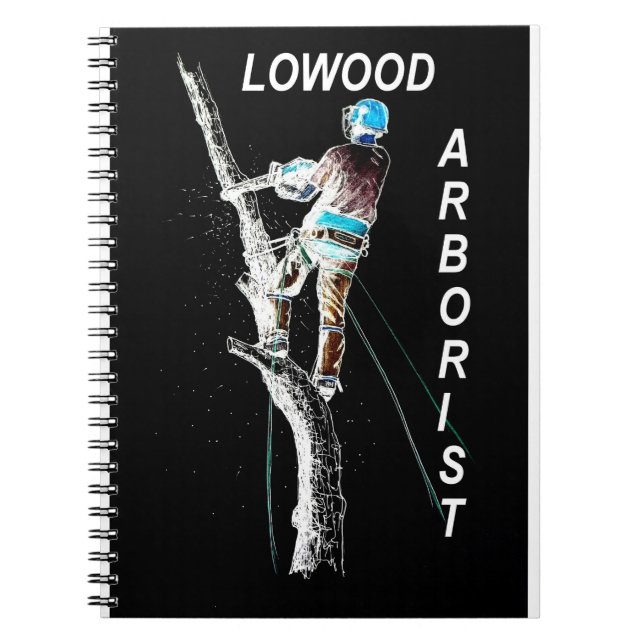 Cuaderno Paisaje de Arborisco Arbórico Tree Surgeon Chainsa (Frente)