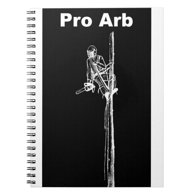 Cuaderno Paisaje de Arborisco Arbórico Tree Surgeon Chainsa (Frente)