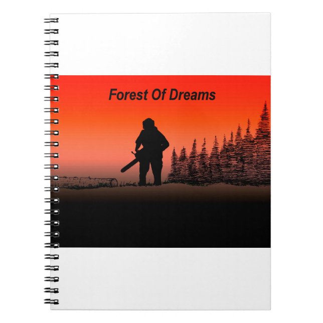 Cuaderno Paisaje de Arborisco Arbórico Tree Surgeon Chainsa (Frente)