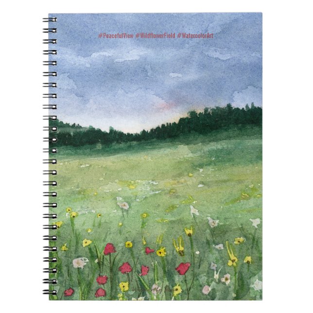 Cuaderno Paisaje de Campo de Flores  (Frente)