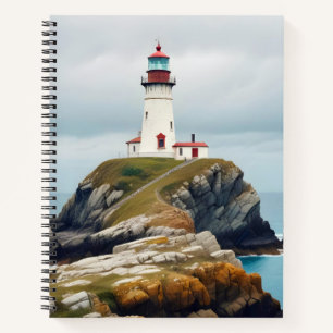 Cuaderno Paisaje de faro Océano costero Calm Sceneration