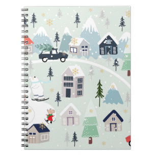 Cuaderno Paisaje de invierno de oso polar, antecedentes de 