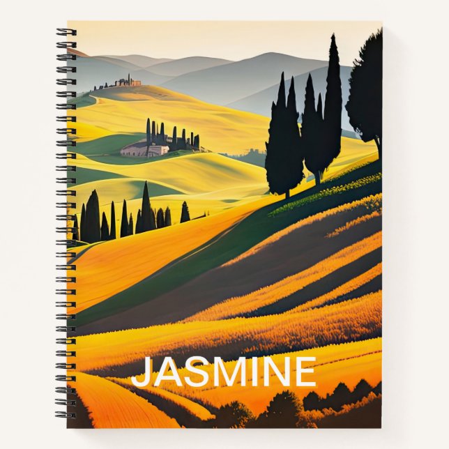 Cuaderno Paisaje de la colina toscana (Anverso)