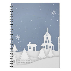 Cuaderno Paisaje de la Iglesia navidad