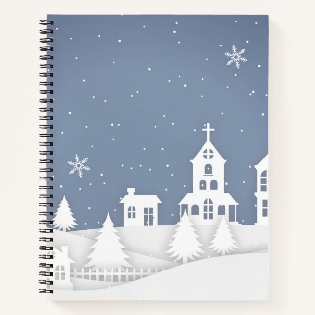Cuaderno Paisaje de la Iglesia navidad (Anverso)