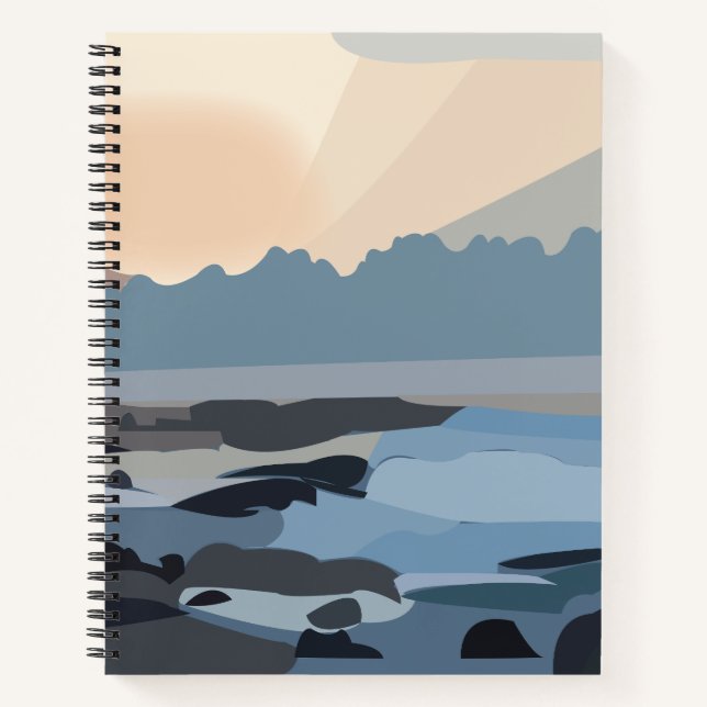 Cuaderno Paisaje de la naturaleza de Ocean Sea Sky (Anverso)
