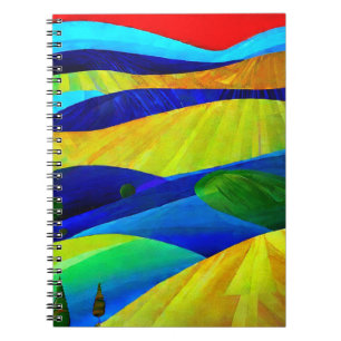 Cuaderno Paisaje de las colinas Rainbow Fantasy Hills