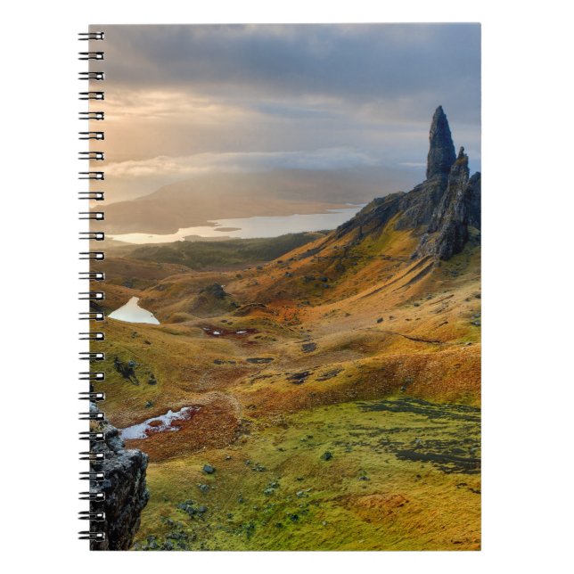 Cuaderno Paisaje de las colinas rocosas de Escocia (Frente)