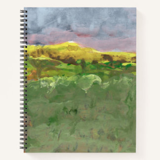 Cuaderno Paisaje de montaña con cielo morado #1 espiral
