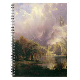 Cuaderno Paisaje de montaña rocosa majestuoso paisaje