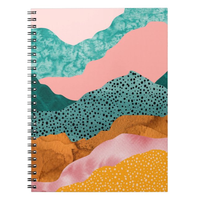 Cuaderno Paisaje de papel, desgarrado, desgarrado, verde, r (Frente)