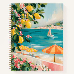 Cuaderno Paisaje de Positano, riviera italiana, costa de Am