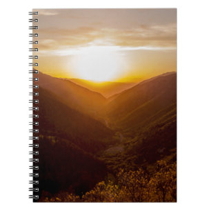 Cuaderno Paisaje de Sunset Over Mountains
