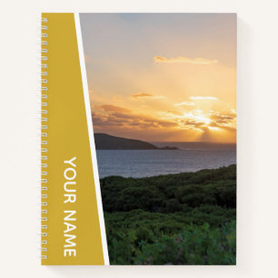 Cuaderno Paisaje del atardecer dorado Foto Australia, oro